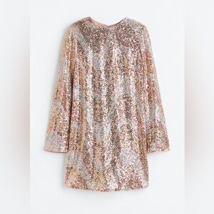 H&M sequined knee length dress